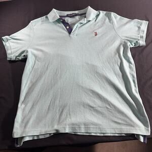 U.S. Polo Assn. Luxury Feel Teal Men's Polo Size L Golf Office Casual Comfy